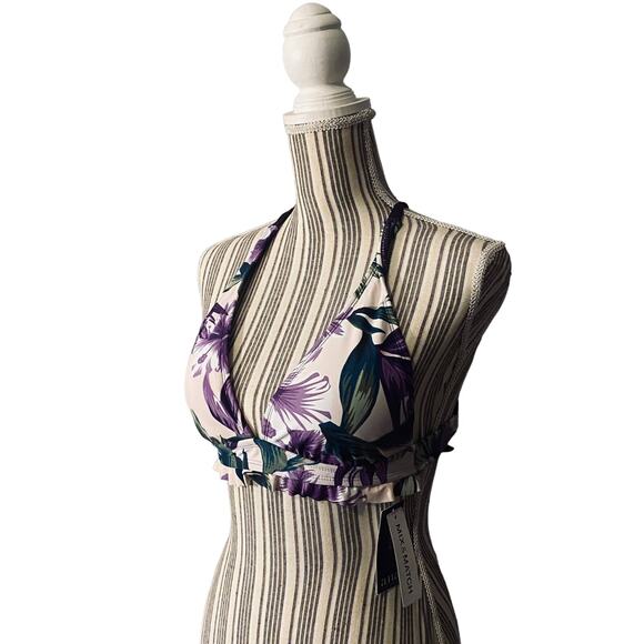A.N.A A New Approach Purple & White Floral Crisscross Bikini Top Women Sz S - Picture 12 of 12
